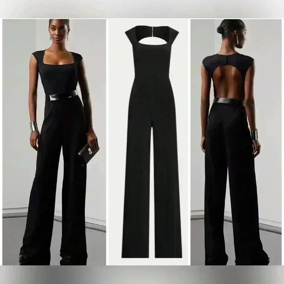 Ralph Lauren Collection Cap Sleeve Sweater Jumpsuit Open Back Dress Romper XS 0 - Picture 2 of 16